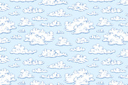 Fluffy clouds seamless patterns, a Pattern Graphic by Good Studio (Thumbnail 3 of 5)