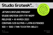 Studio Grotesk - Modern Typeface, a Sans Serif Font by Jetsmax® Studio (Thumbnail 2 of 10)