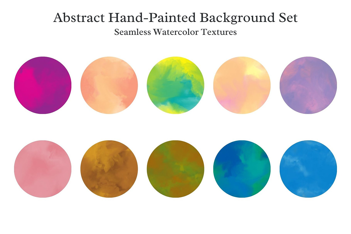 10 Seamless Watercolor Textures, a Pattern Graphic by AMMi (Photo 2 of 5)