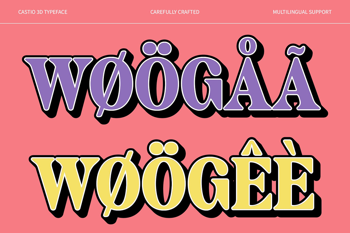 Castio 3D, a Serif Font by Craft Supply Co. (Photo 7 of 8)