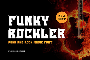 Funky Rockler - Punk & Music Font