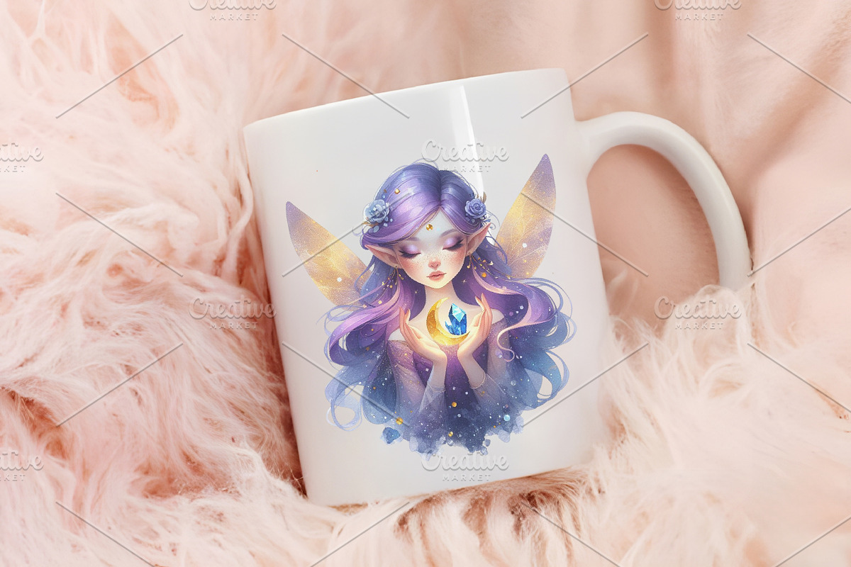 Magical Garden Purple Fairies Png, an Illustration by RobertsArt (Photo 6 of 7)