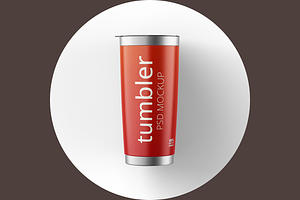 Stainless Thermos Tumbler Mockup