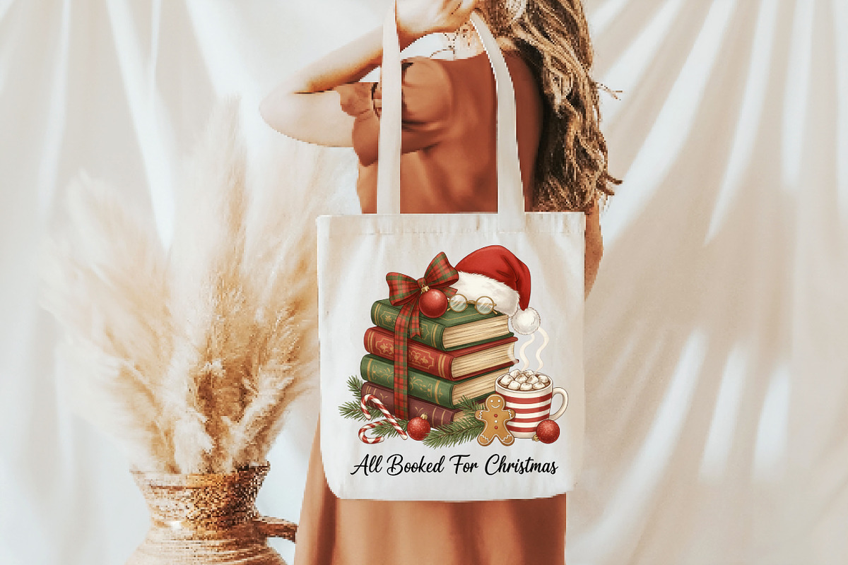 Book Lover Christmas PNG, an Illustration by Daily.Designs (Photo 3 of 5)