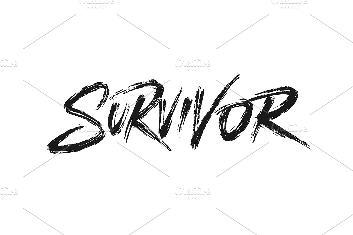 survivor vector lettering, an Illustration by Zagach Letters