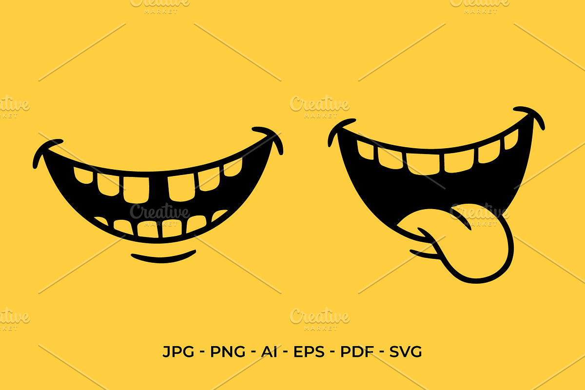 Smiling mouth and teeth illustration, an Object Graphic by nandinigraphics (Photo 1 of 3)