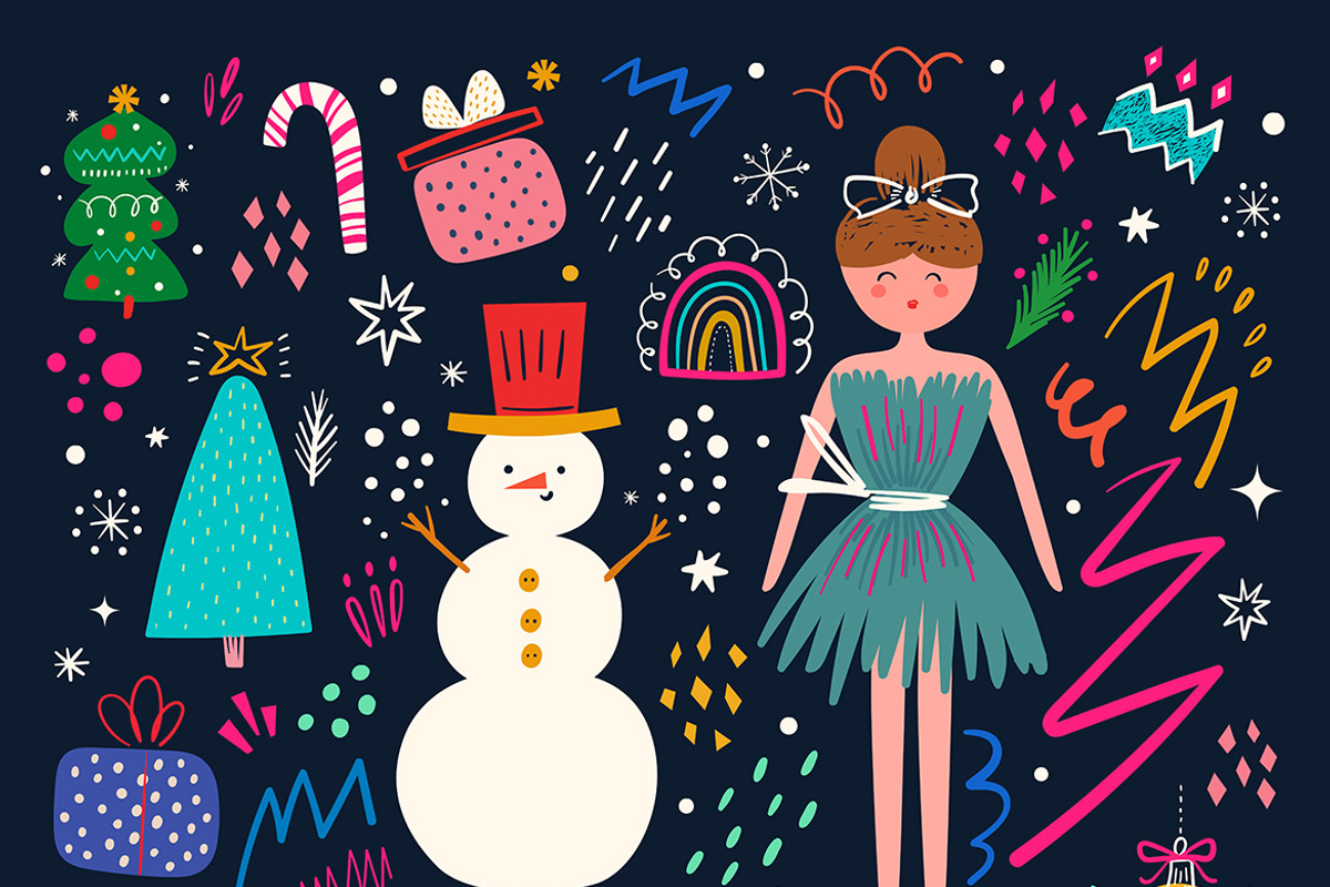 Cristmas holiday set, a Seasonal Illustration by MoleskoStudio (Photo 6 of 18)