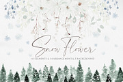Watercolor flower - Snow flower, an Illustration by Beigetime (Thumbnail 1 of 11)