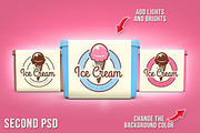 Ice Cream Container Mockup, a Cups & Container Mockup by Bruno's Shop (Thumbnail 2 of 9)