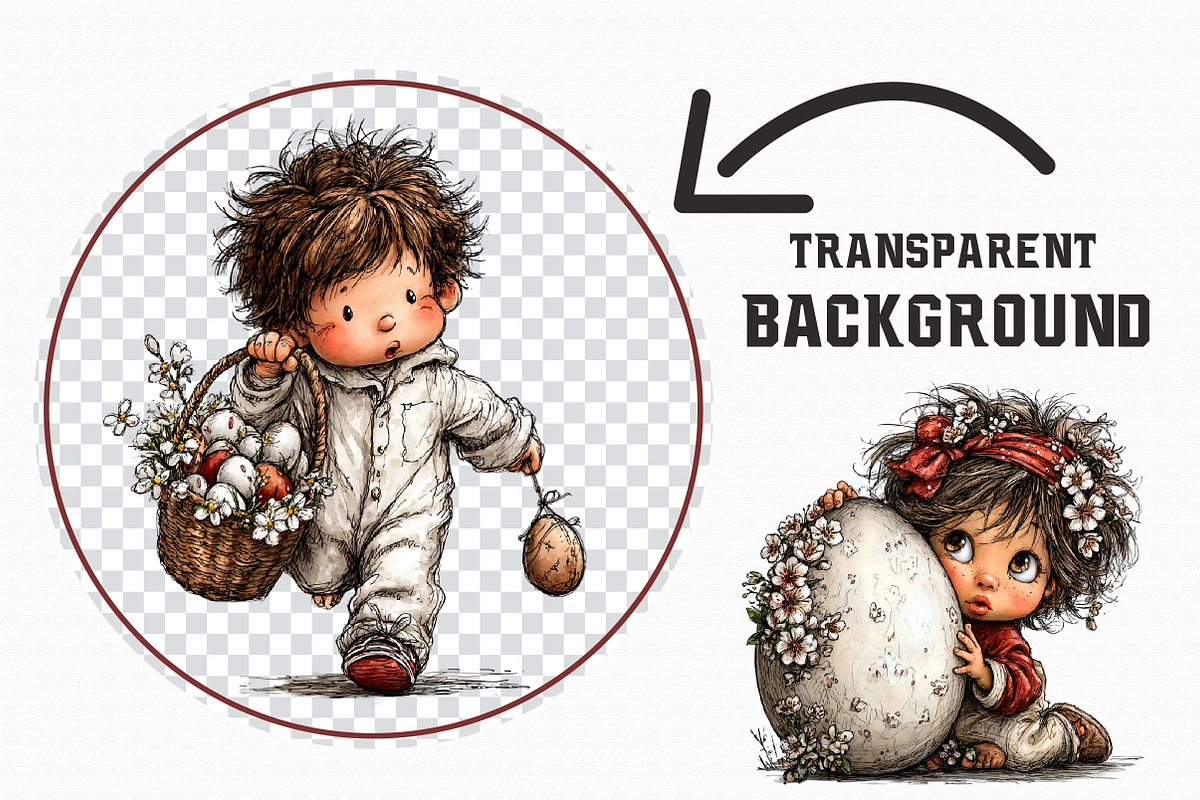 Easter Kids Clipart, an Illustration by Libby Wishes (Photo 3 of 6)