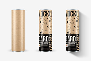 Paper Tube TIN CAN Mockup