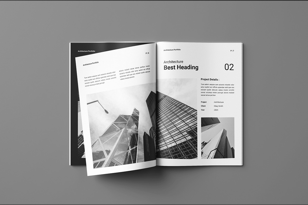 Architecture Portfolio Brochure, a Brochure Template by Seeing-art (Photo 4 of 11)