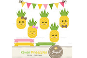 Kawaii Pineapples Digital Paper, a Pattern Graphic by JennyL Designs (Thumbnail 2 of 5)