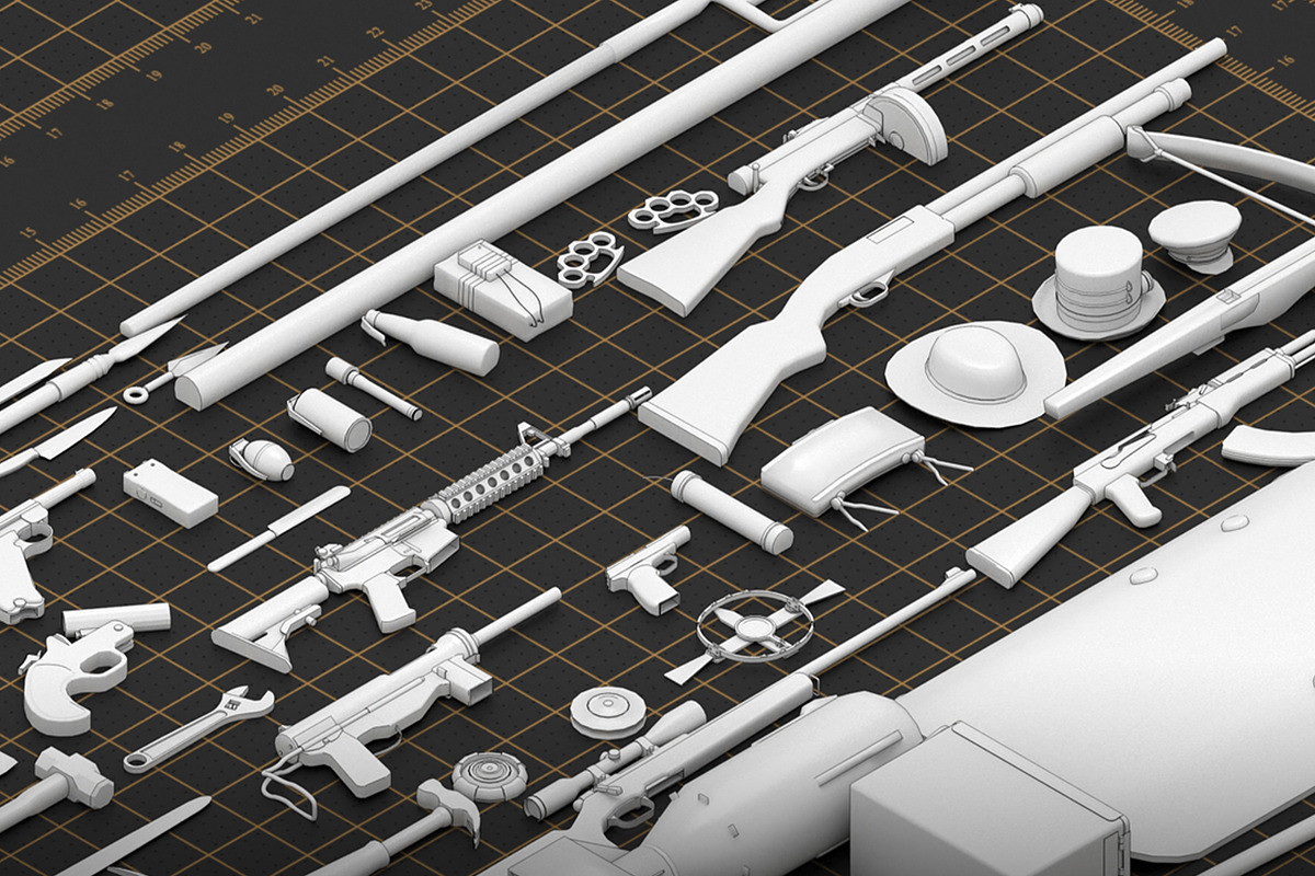 BASEMESH WEAPON COLLECTION, an Object 3D Model by MohamedHussien1 (Photo 5 of 8)