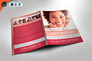 Funeral Program 04 Feminine Smile, a Brochure Template by SeraphimChris