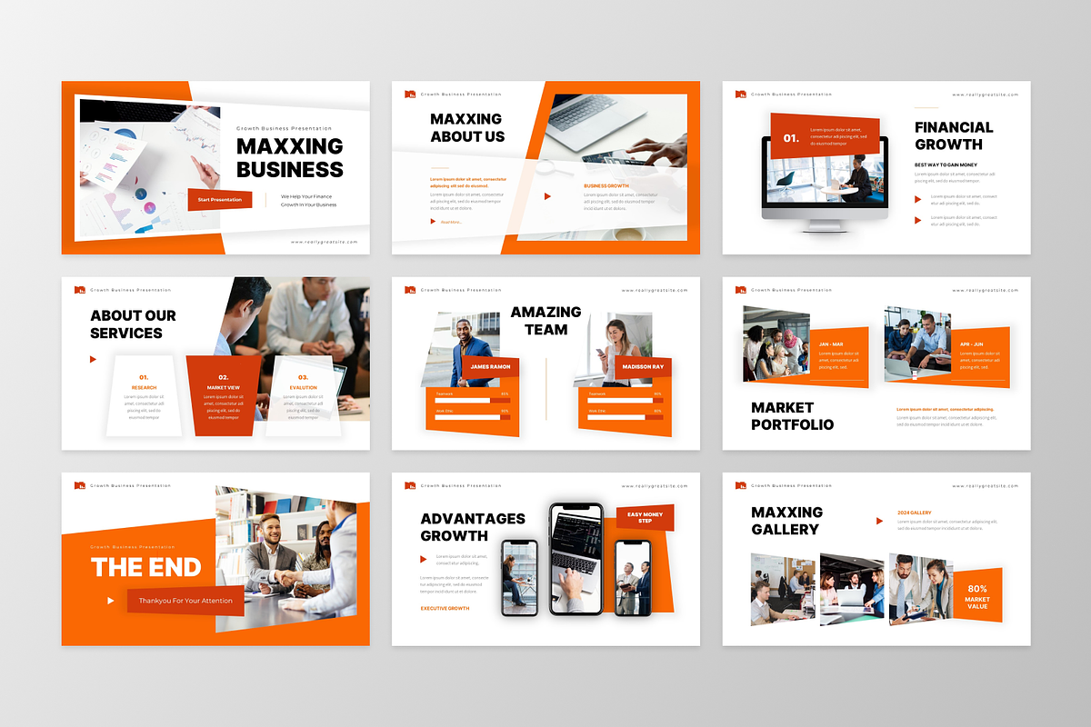 Maxxing - Growth Google Slide, a Presentation Template by GraphauseProject (Photo 6 of 6)