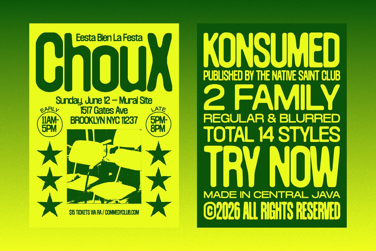 Konsumed - Blurred Sans Family, a Sans Serif Font by The Native Saint Club (Photo 5 of 16)