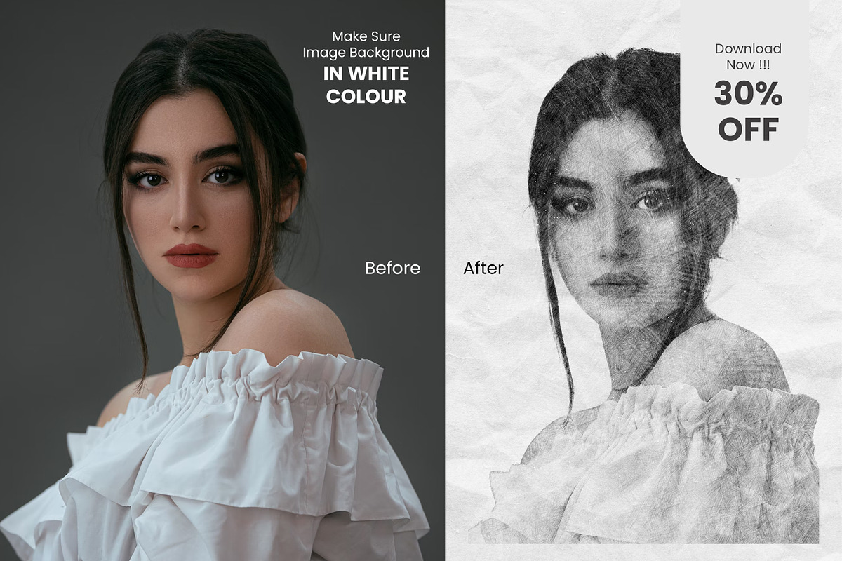 Photoshop - Sketch Photo Effect, a Poster Template by AIM DESIGN STUDIO (Photo 5 of 5)