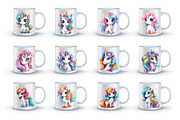 Big bundle of Cute unicorns. TShirt, an Animal Illustration by KENO Mascots (Thumbnail 7 of 10)