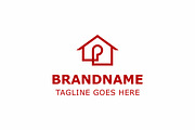Letter P Home Modern Logo, a Branding & Logo Template by Pray Art Design Studio (Thumbnail 1 of 2)