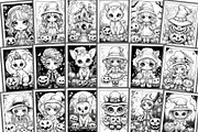 100 Adults Halloween Coloring Pages, a Person Illustration by Blue Digital Studio (Thumbnail 3 of 3)