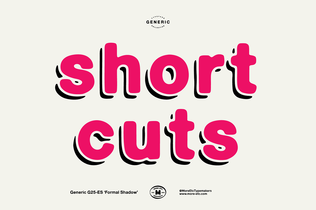 Generic G25-ES 'Formal Shadow', a Sans Serif Font by More Etc. Studios (Photo 4 of 8)