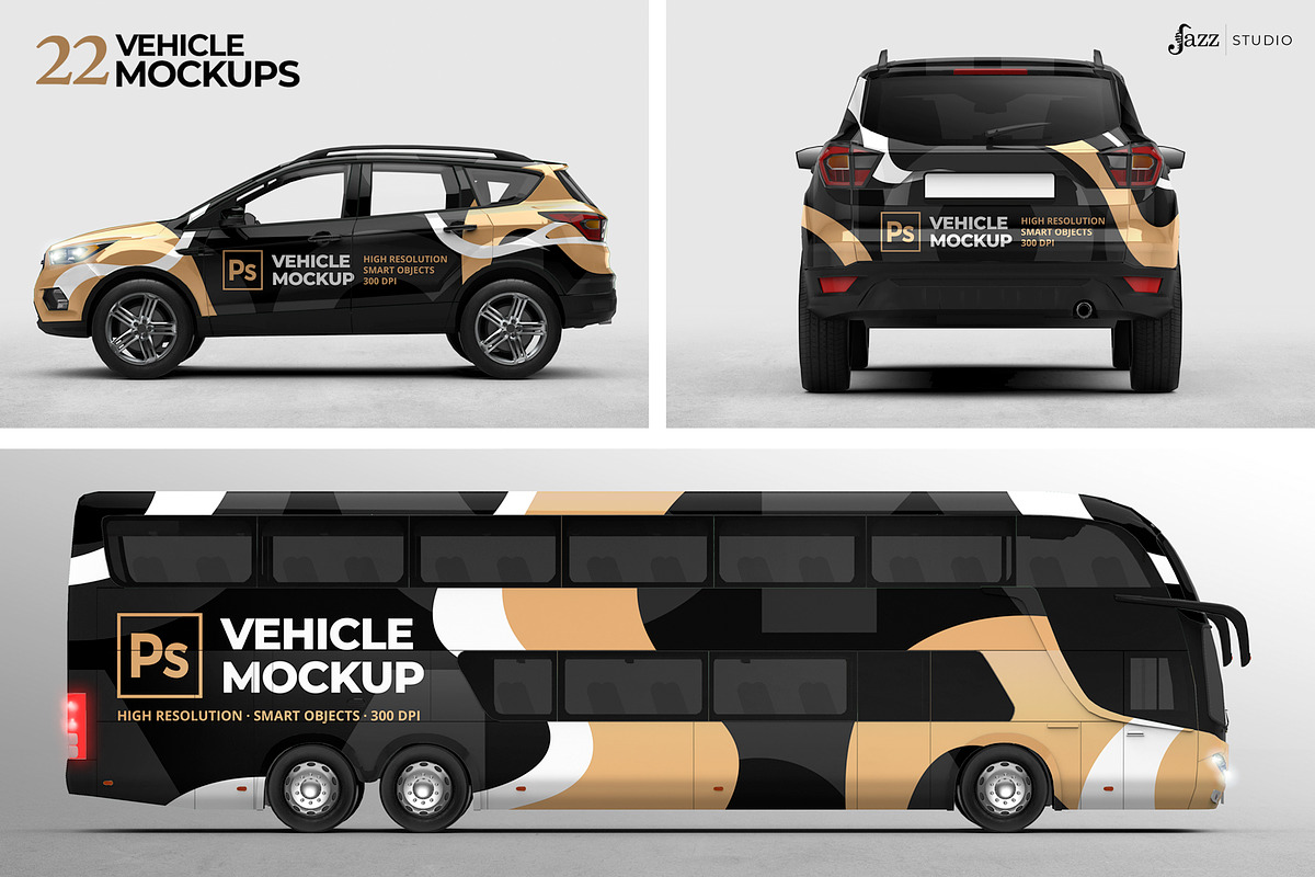 22 Vehicle Mockups - Cars and more, a Cups & Container Mockup by JAZZ STUDIO (Photo 5 of 9)