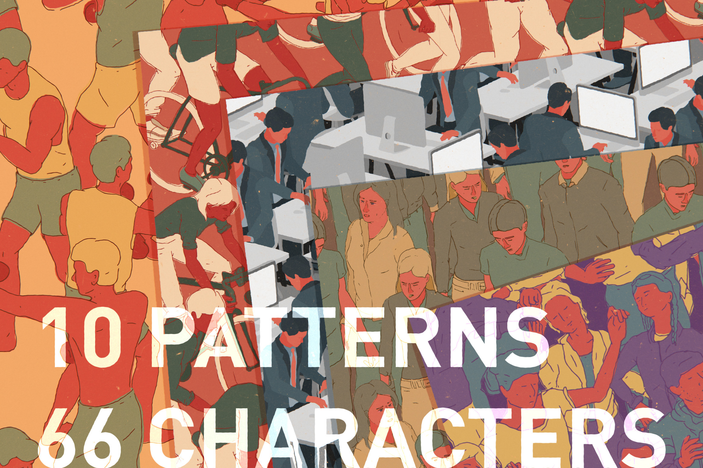 10 Seamless People Pattern | Graphic Patterns ~ Creative Market