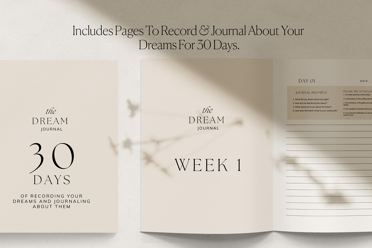 Dream Journal Canva Template, a Presentation Template by HelloKarla (Photo 3 of 8)