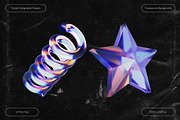 3D Purple Holographic Shapes, an Object Graphic by Design Studio (Thumbnail 2 of 3)