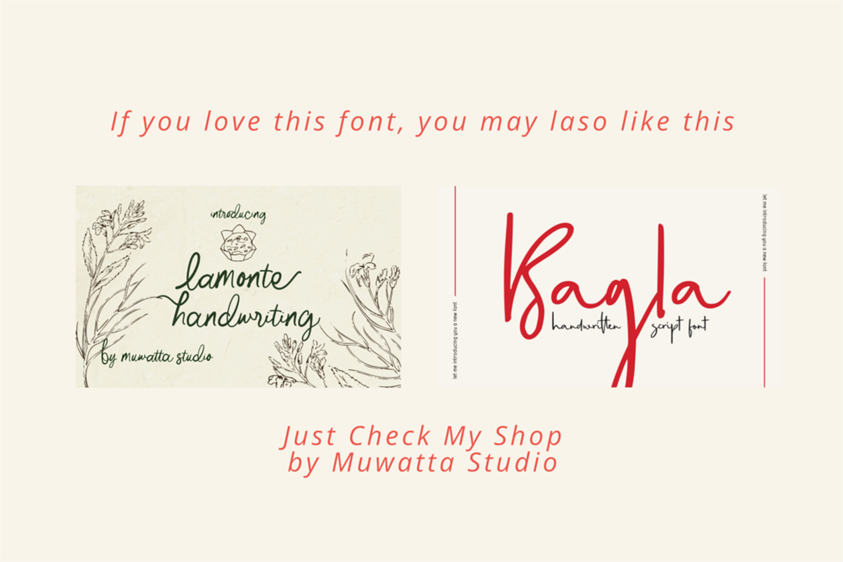 The Jasmine Script, a Script Font by Muwatta Studio (Photo 8 of 8)