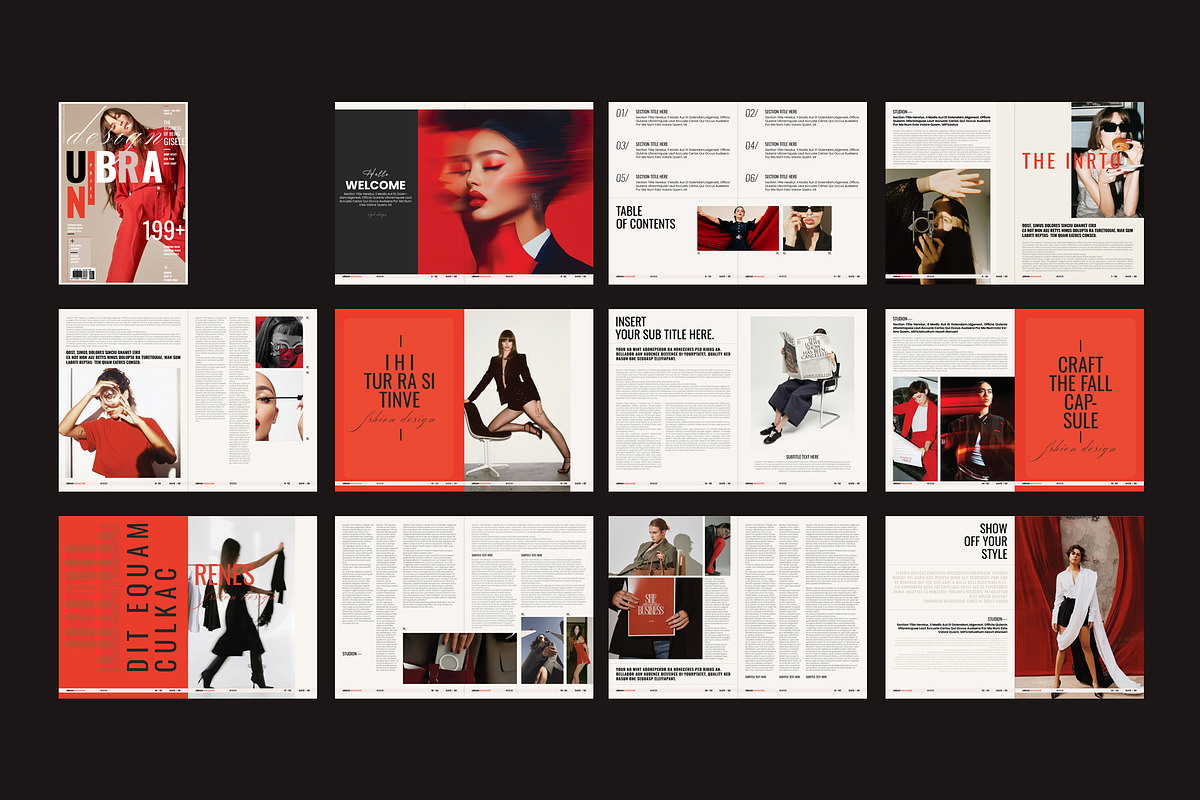 Modern Magazine Layout Template, a Magazine Template by Aura Agency (Photo 9 of 11)