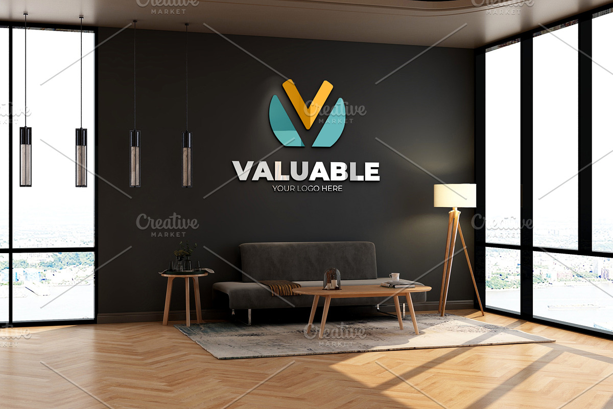 PSD Logo Mockup in Modern Office, a Product Mockup by Ayy (Photo 2 of 24)