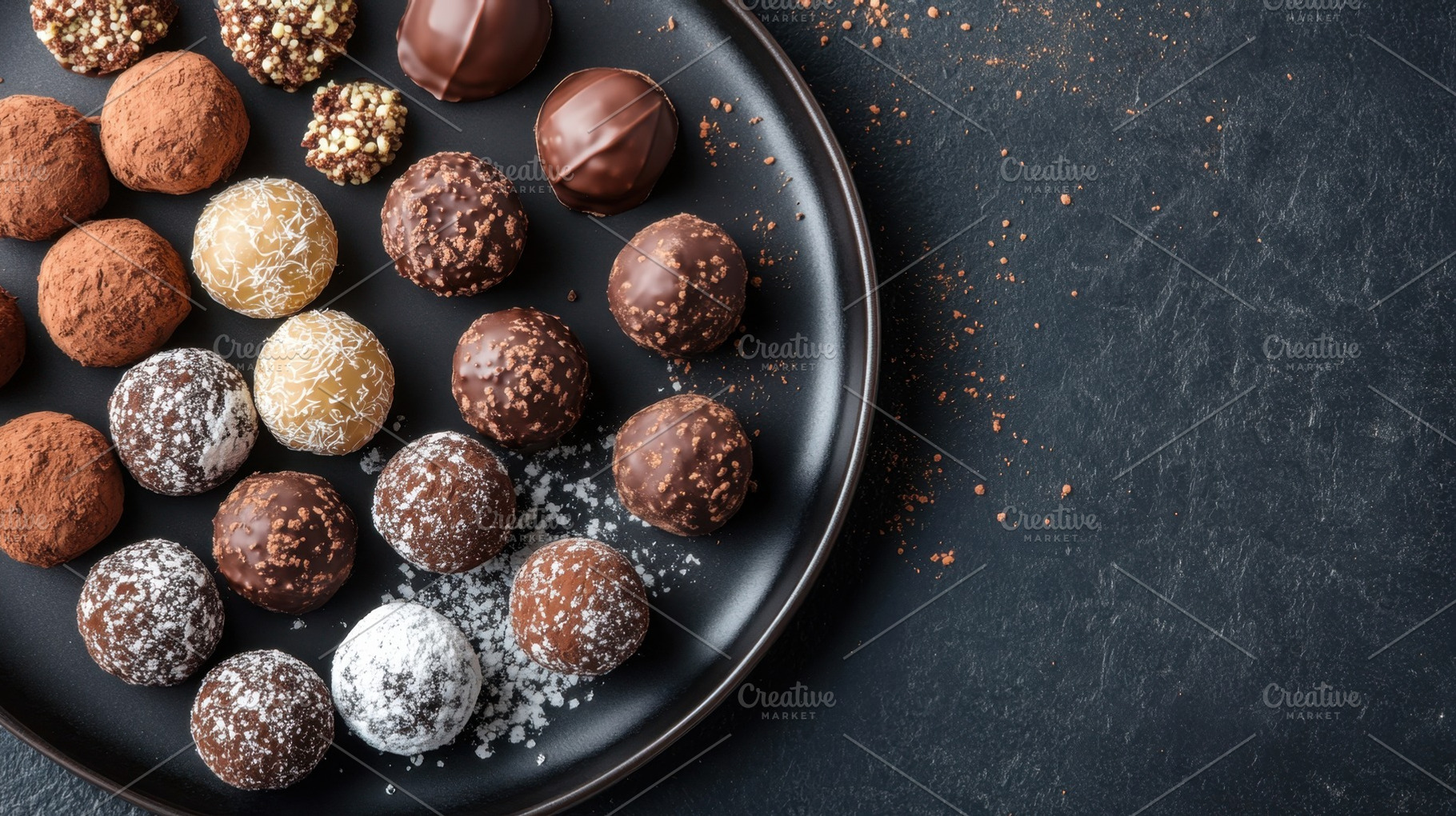 Tasty assorted truffles, a Photo by Beautiful things