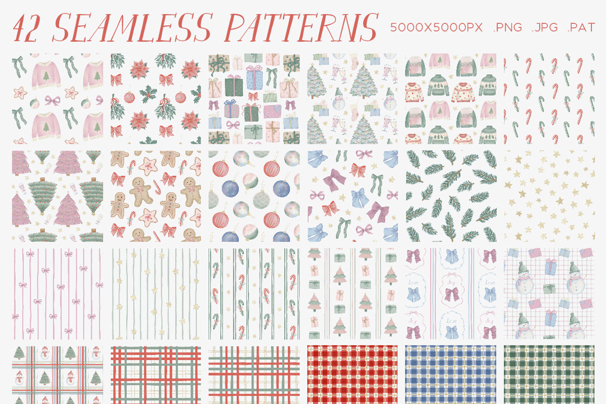 Christmas Time - seamless patterns, a Pattern Graphic by alenaganzhela (Photo 7 of 9)