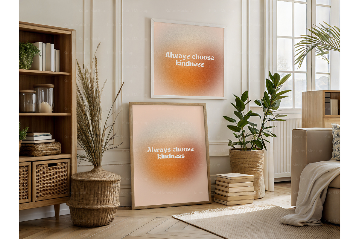 Elegant Boho Frame Mockup in Sunlit, a Product Mockup by MockupWizard (Photo 5 of 5)