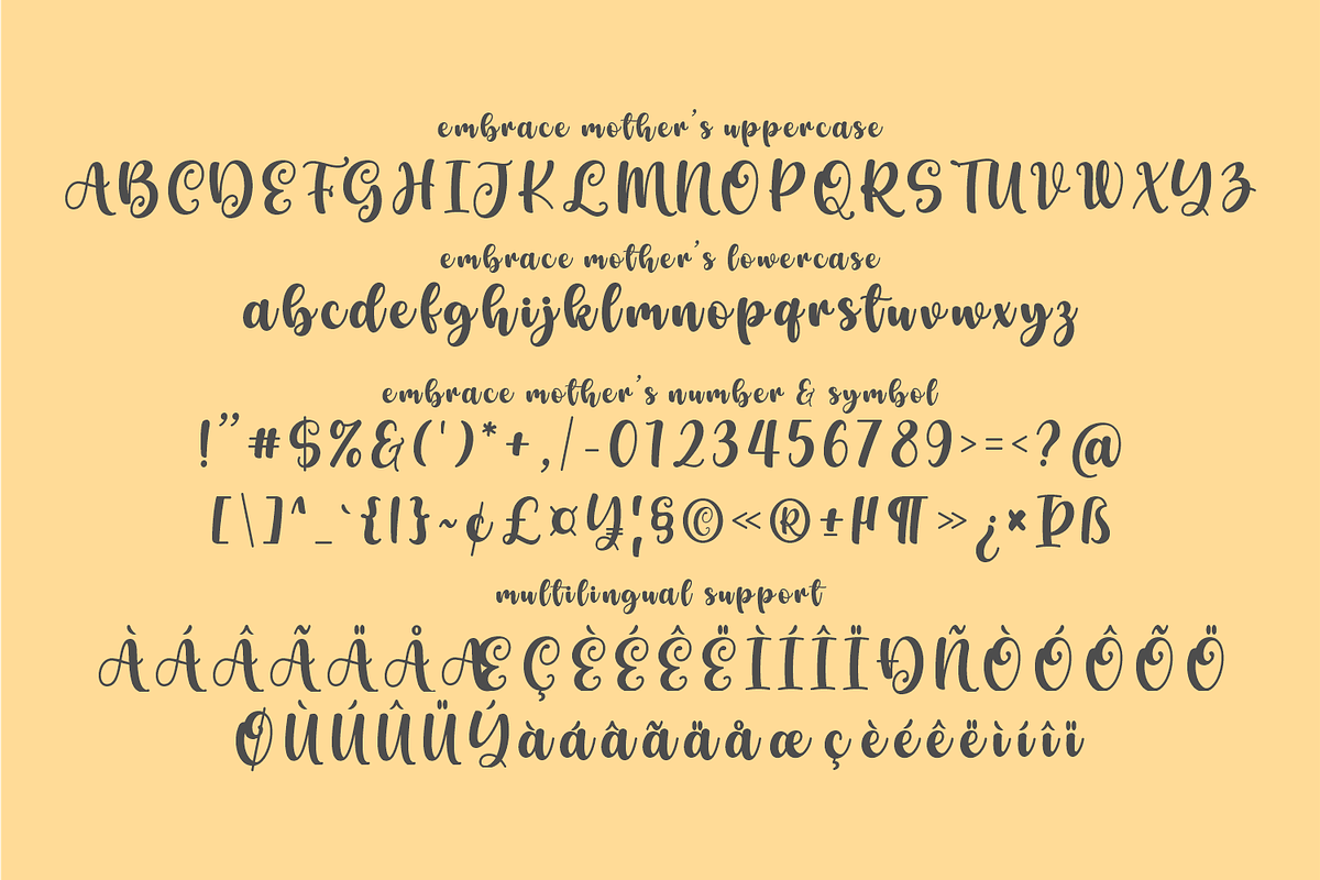 Embrace Mother's - Perfect Font Duo, a Script Font by Keithzo (Photo 7 of 8)