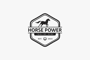 Badge Horse Logo Template