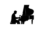 Piano Player Silhouette Vector Bundl, an Illustration by jahid234 (Thumbnail 5 of 20)