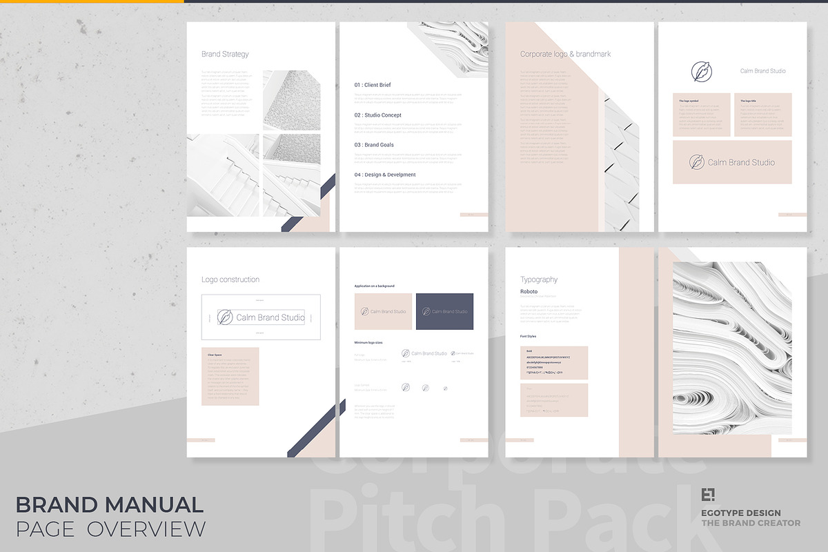 Calm Brand Guidelines, a Brochure Template by Egotype (Photo 5 of 23)
