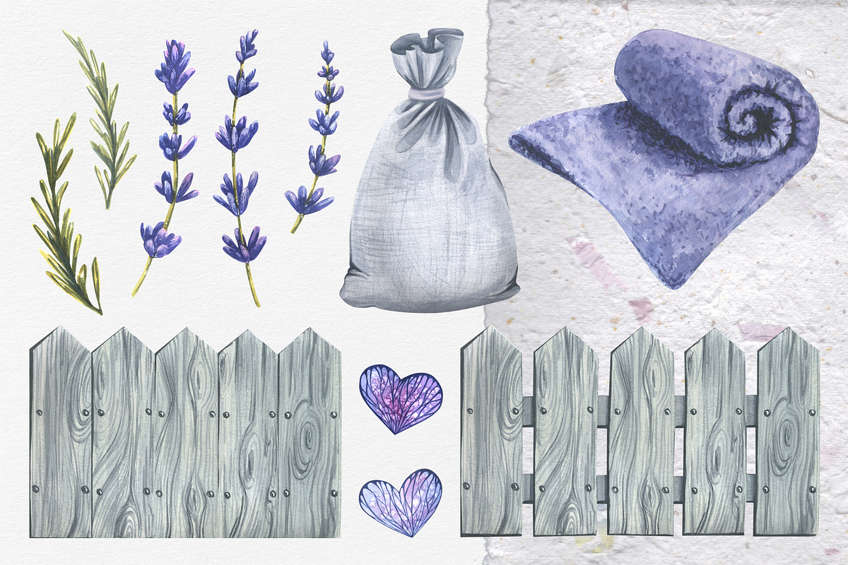 Lavender Spa Watercolor Set, an Illustration by NATASHA CHU (Photo 5 of 19)