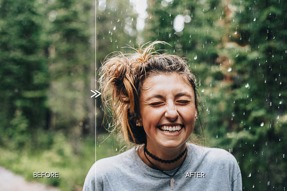 25 Falling Rain Weather Overlays preview 4