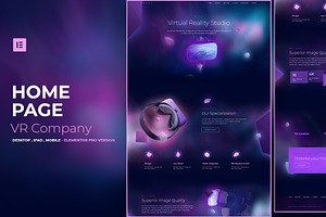 VR Company - Elementor Pro Layout