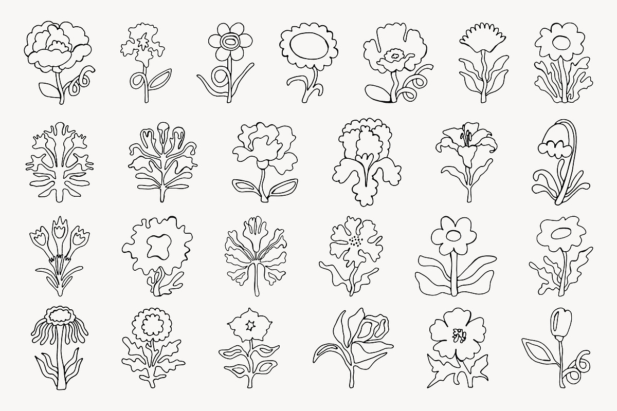 Whimsy Bloom: 75 Flowers Collection, an Object Illustration by Veyla (Photo 5 of 17)