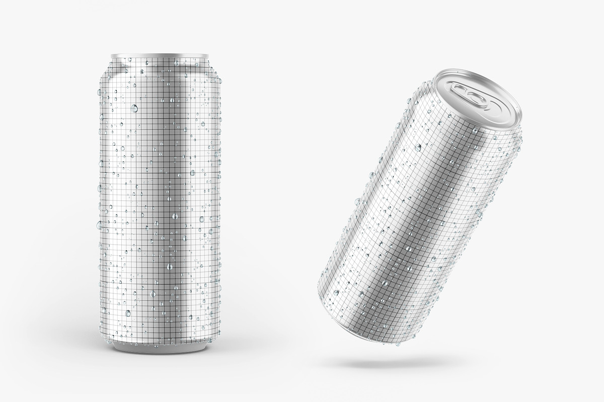 Glossy Metallic Can Bundle, a Product Mockup by Graphic Bird (Photo 12 of 19)