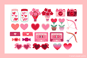 Cute little Valentine's Day Clipart, an Object Graphic by PixelPaperPrints (Thumbnail 5 of 9)