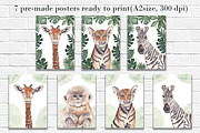 Baby animals - watercolor set, an Animal Illustration by Visual Animal (Thumbnail 5 of 11)