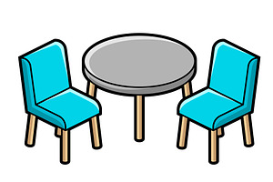 Home furniture isometry illustration, an Object Graphic by incomible
