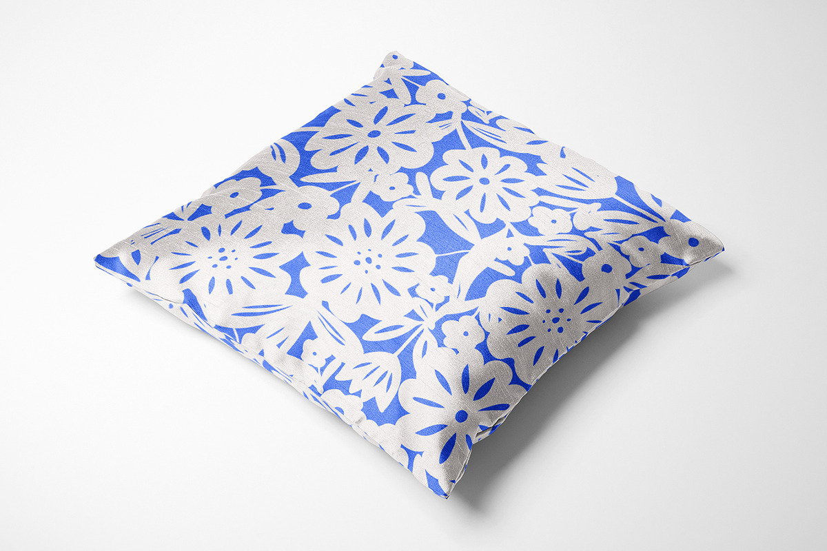 Blue Cutouts, a Pattern Graphic by MalyskaStudio
