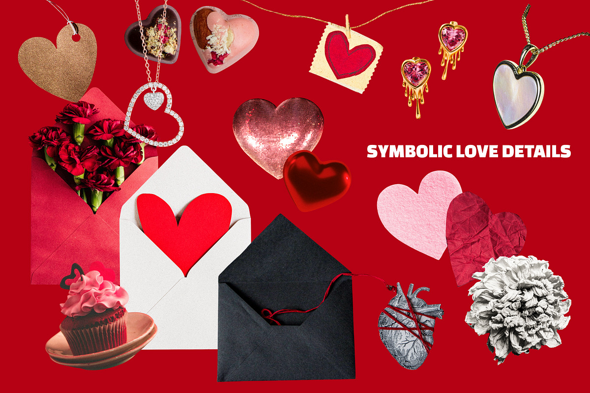 Moody Valentine Collage Kit, an Object Graphic by Anzhelika (Photo 4 of 12)
